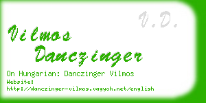 vilmos danczinger business card